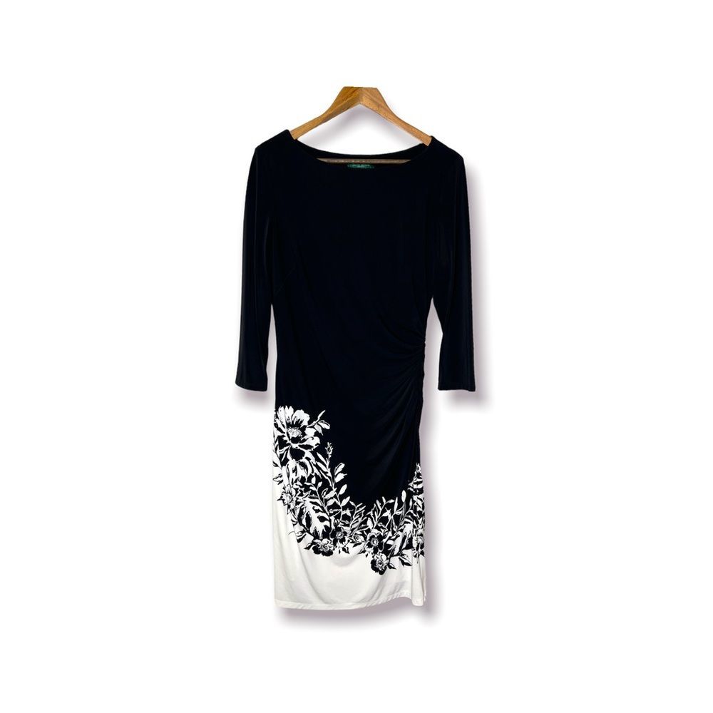 Lauren Ralph Lauren Black and White Floral Maxi Dress